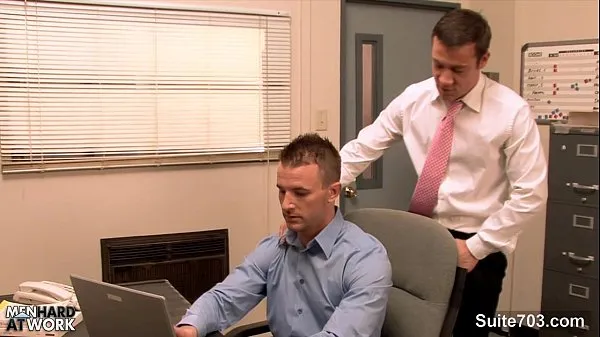 New Gorgeous gay gets ass banged in the office new Videos