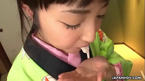 New Asian bitch in a kimono sucking on his erect prick new Videos