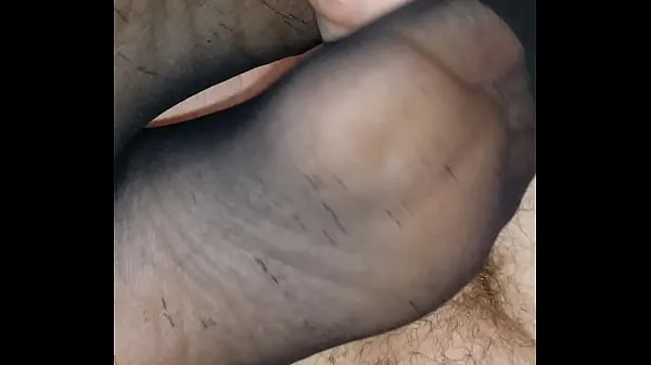 New homemade footjob teaser with black nylons new Videos