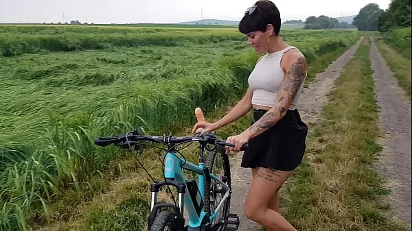 New Premiere! Bicycle fucked in public horny new Videos