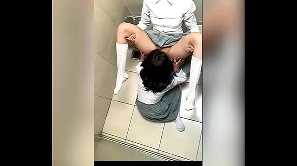 New Two Lesbian Students Fucking in the School Bathroom! Pussy Licking Between School Friends! Real Amateur Sex! Cute Hot Latinas new Videos
